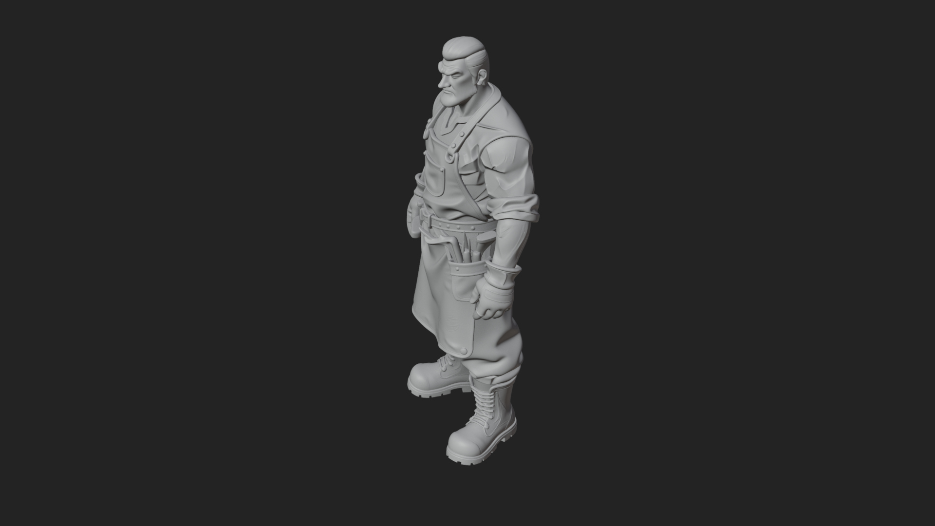 Blacksmith Man Statue Design 17 3D Print Model 3D Model