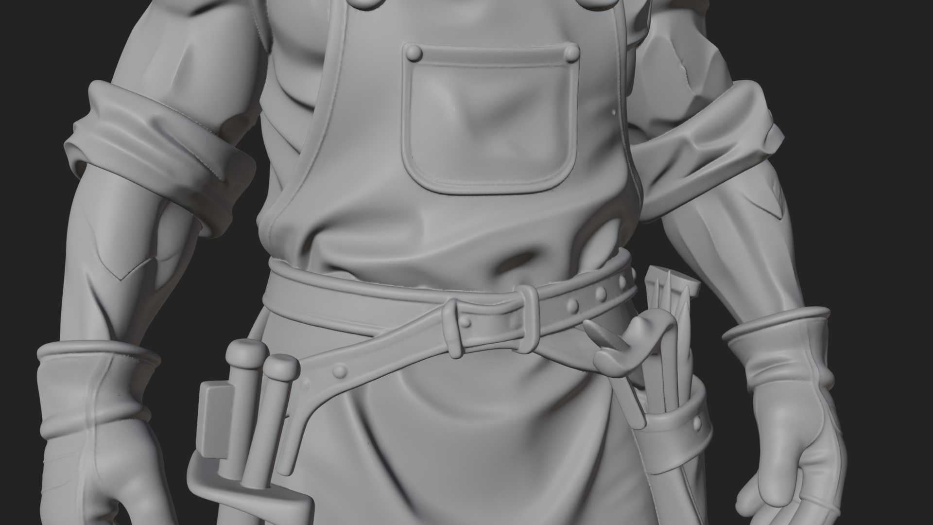 Blacksmith Man Statue Design 17 3D Print Model 3D Model