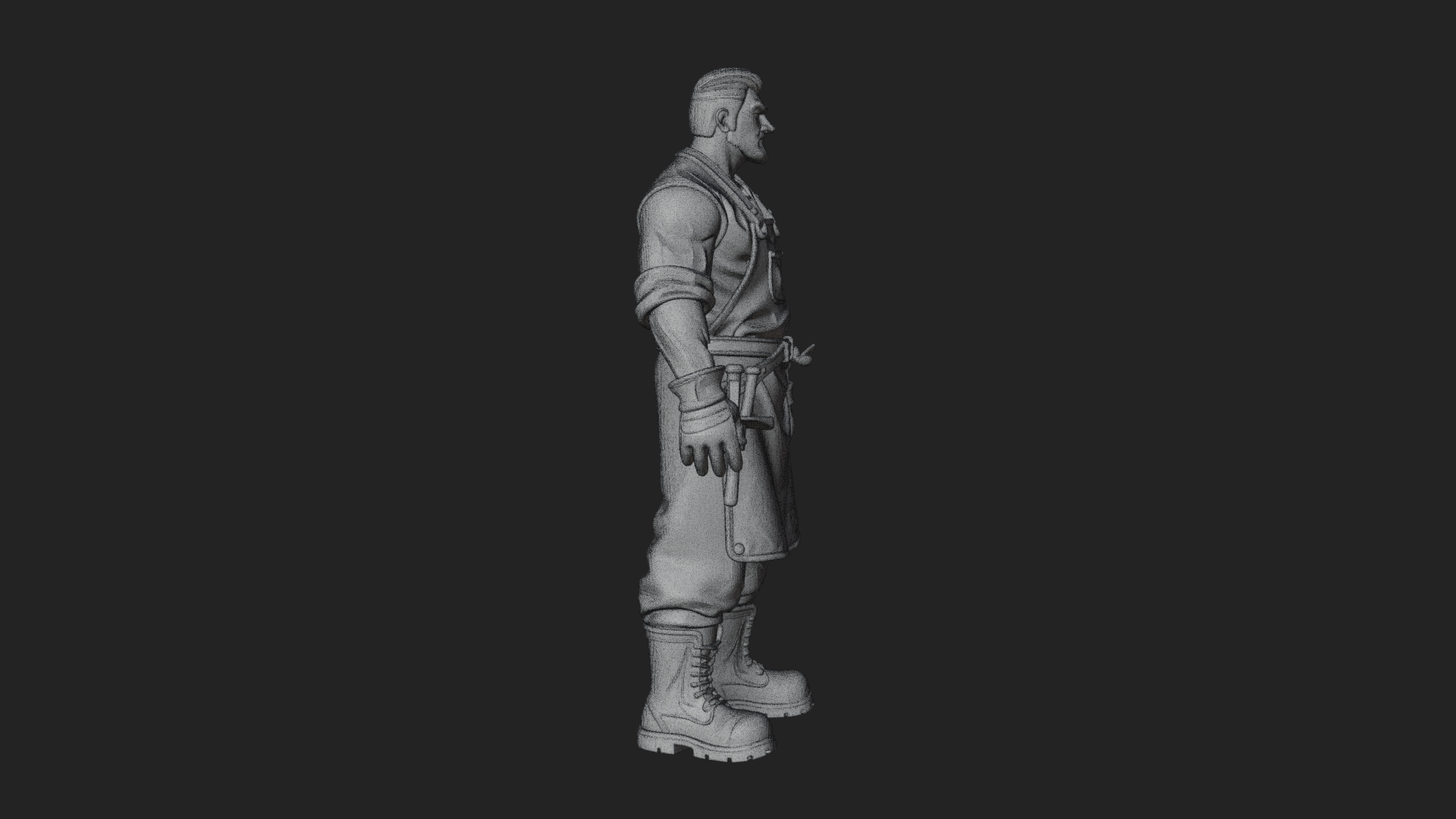 Blacksmith Man Statue Design 17 3D Print Model 3D Model