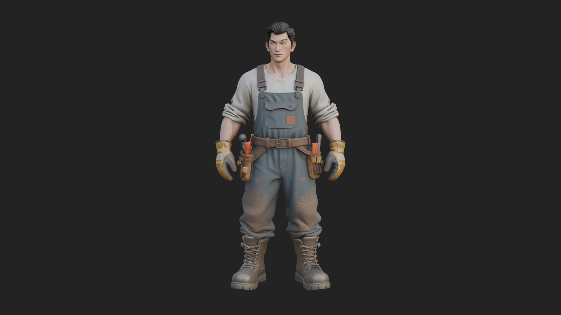 Blacksmith Man Statue Design 18 3D Print Model 3D Model