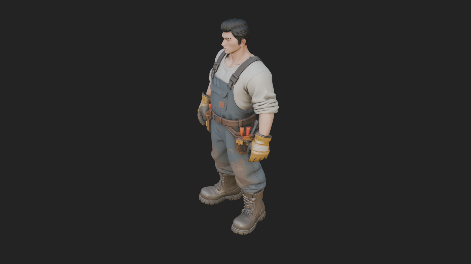 Blacksmith Man Statue Design 18 3D Print Model 3D Model