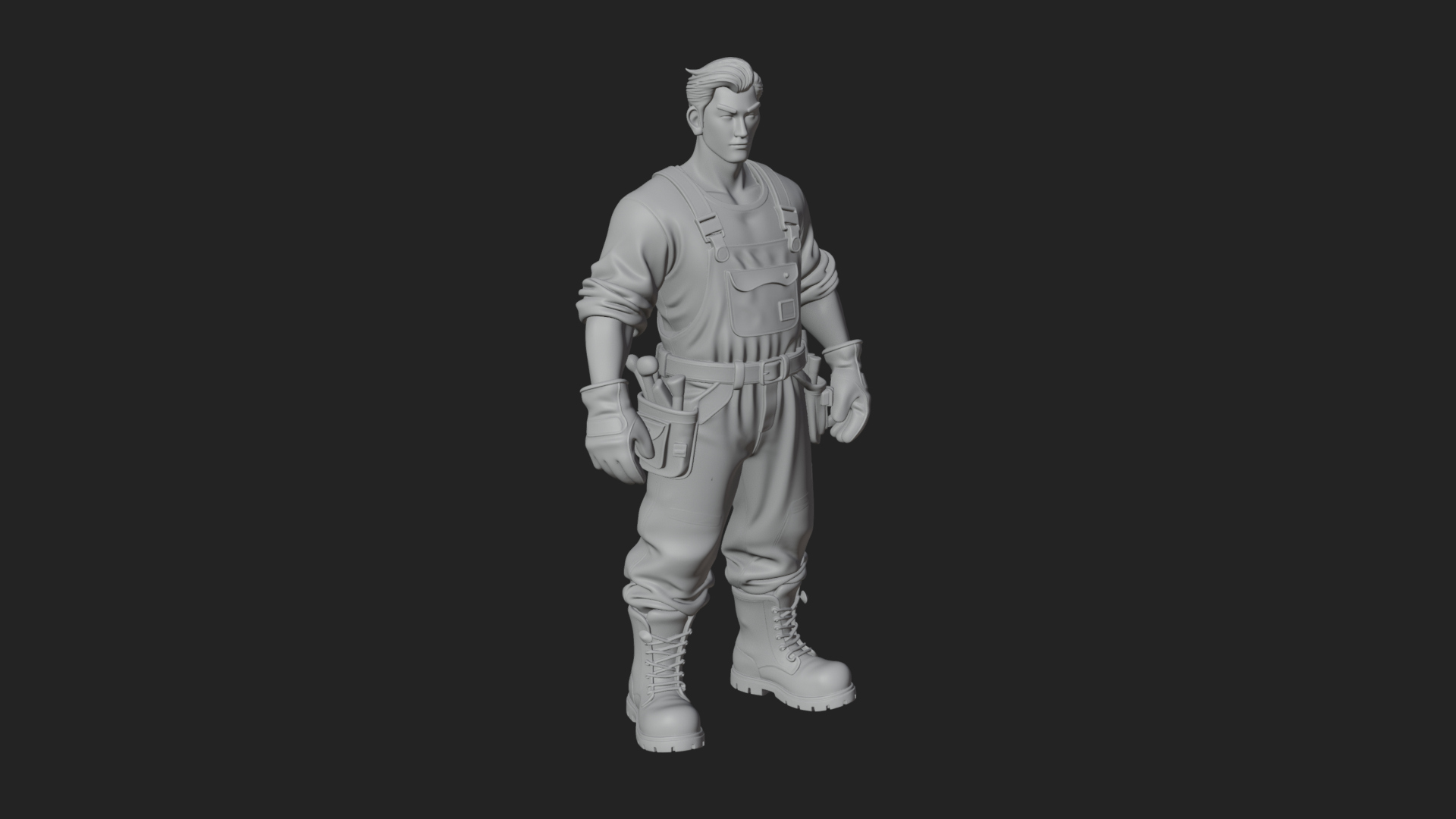Blacksmith Man Statue Design 18 3D Print Model 3D Model
