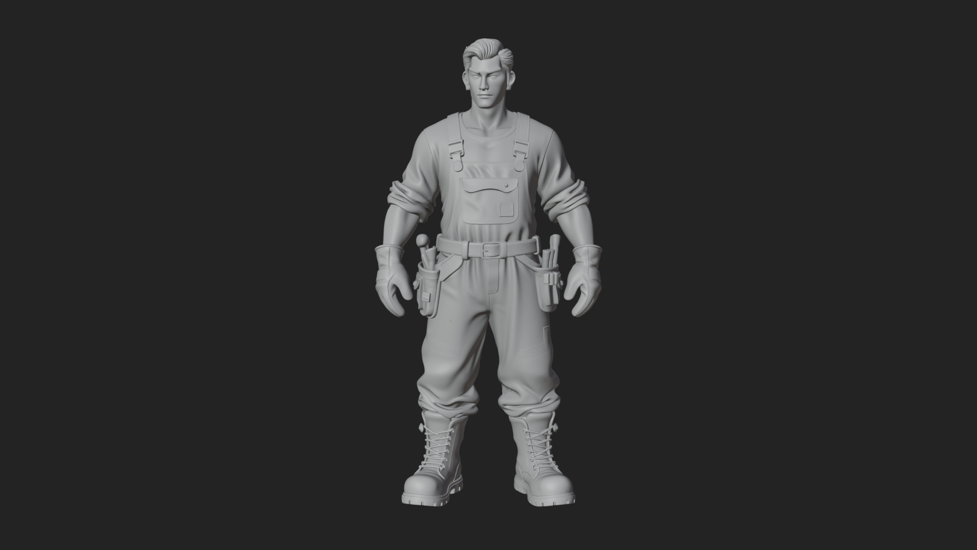 Blacksmith Man Statue Design 18 3D Print Model 3D Model