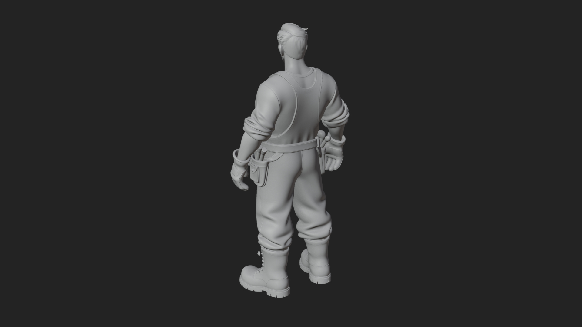 Blacksmith Man Statue Design 18 3D Print Model 3D Model