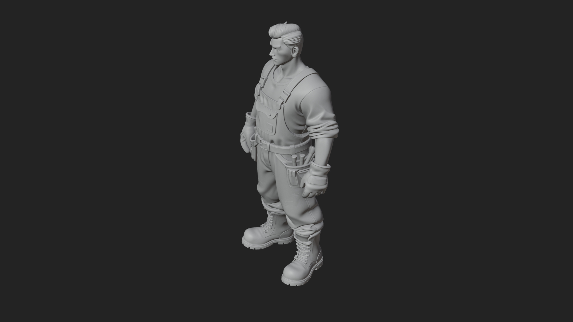 Blacksmith Man Statue Design 18 3D Print Model 3D Model