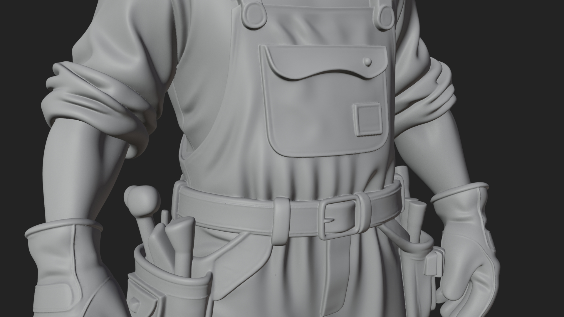 Blacksmith Man Statue Design 18 3D Print Model 3D Model