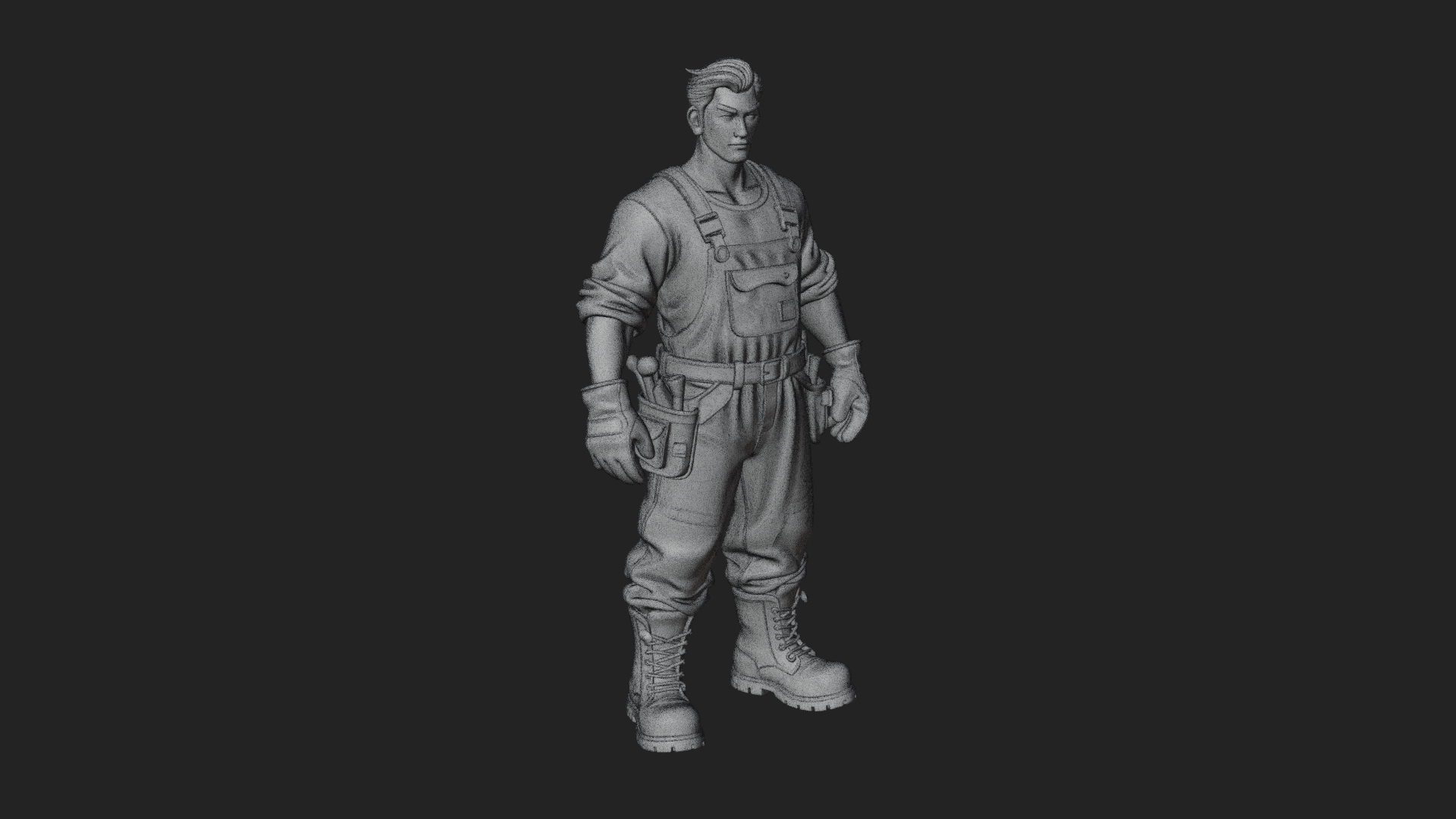 Blacksmith Man Statue Design 18 3D Print Model 3D Model