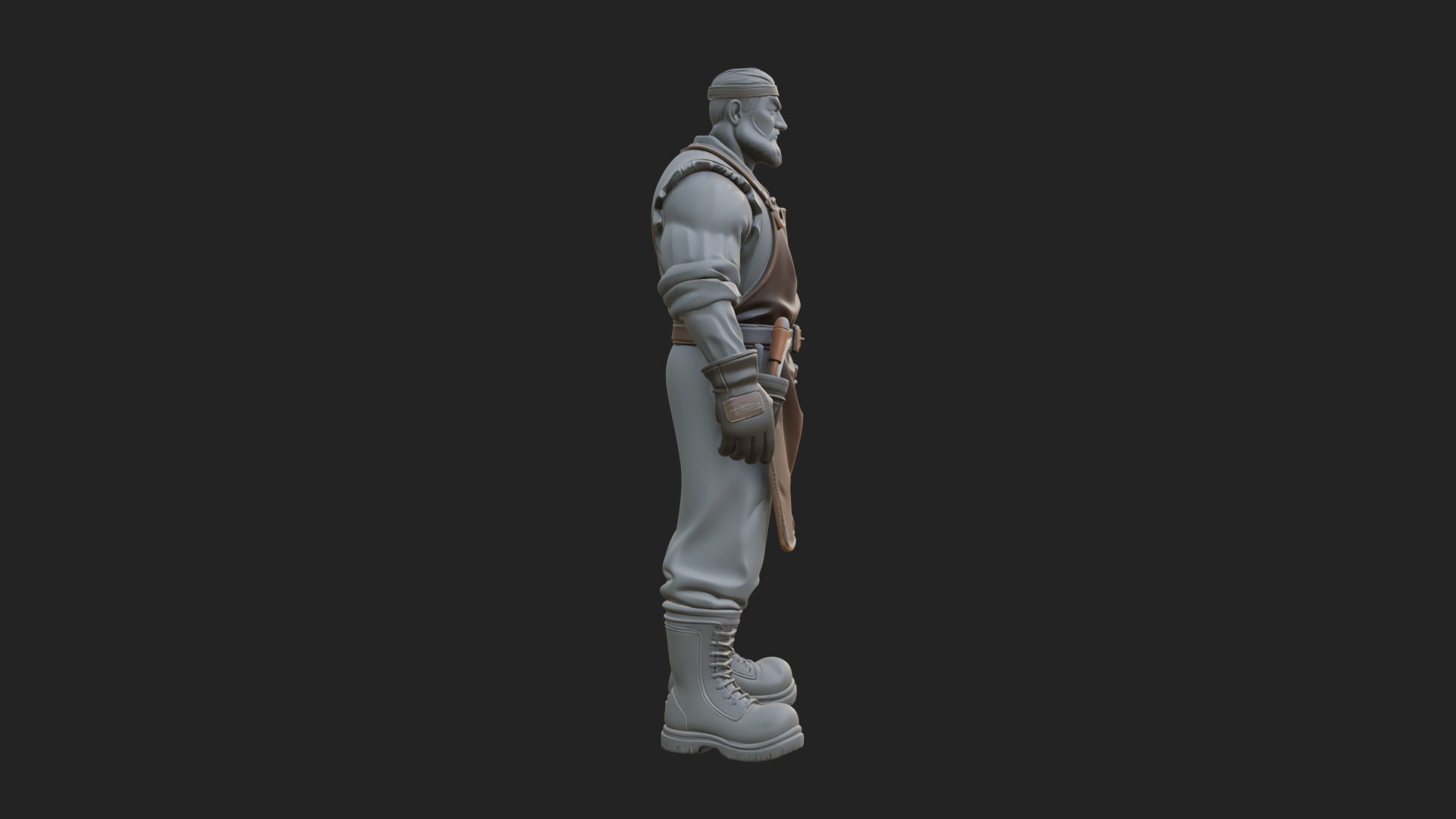 Blacksmith Man Statue Design 19 3D Print Model 3D Model