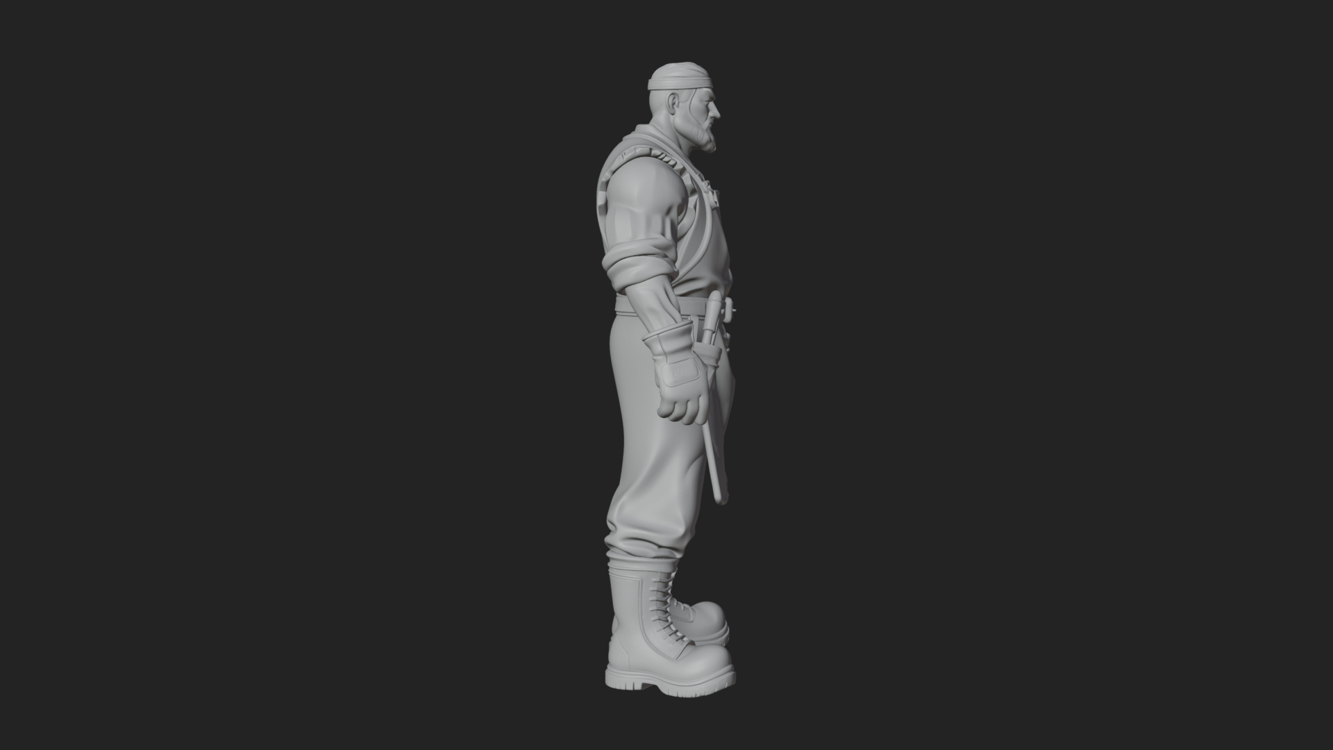 Blacksmith Man Statue Design 19 3D Print Model 3D Model