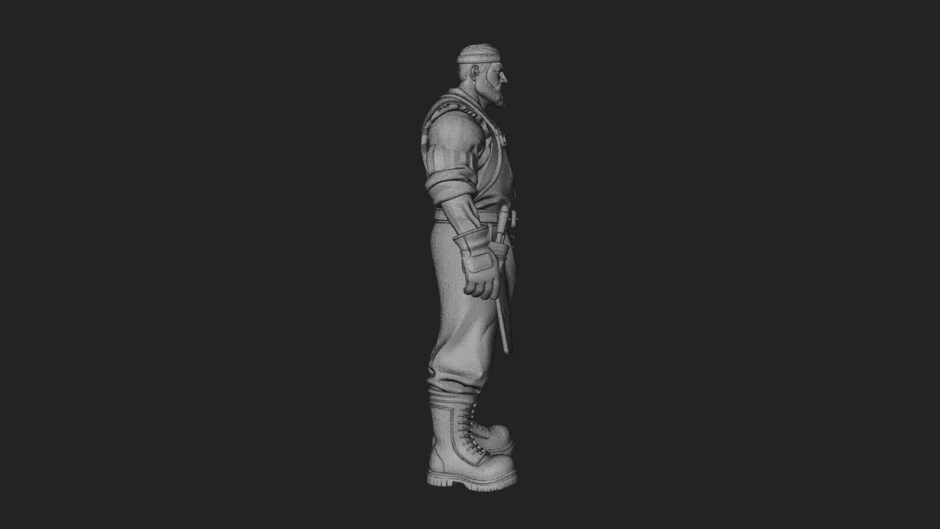 Blacksmith Man Statue Design 19 3D Print Model 3D Model