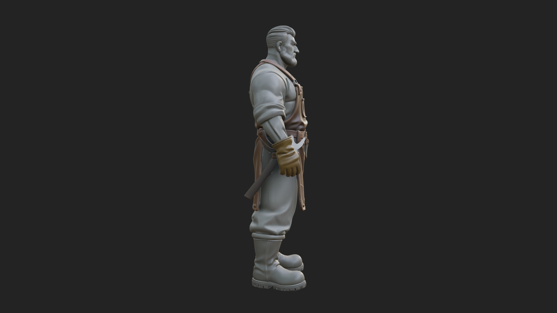 Blacksmith Man Statue Design 21 3D Print Model 3D Model