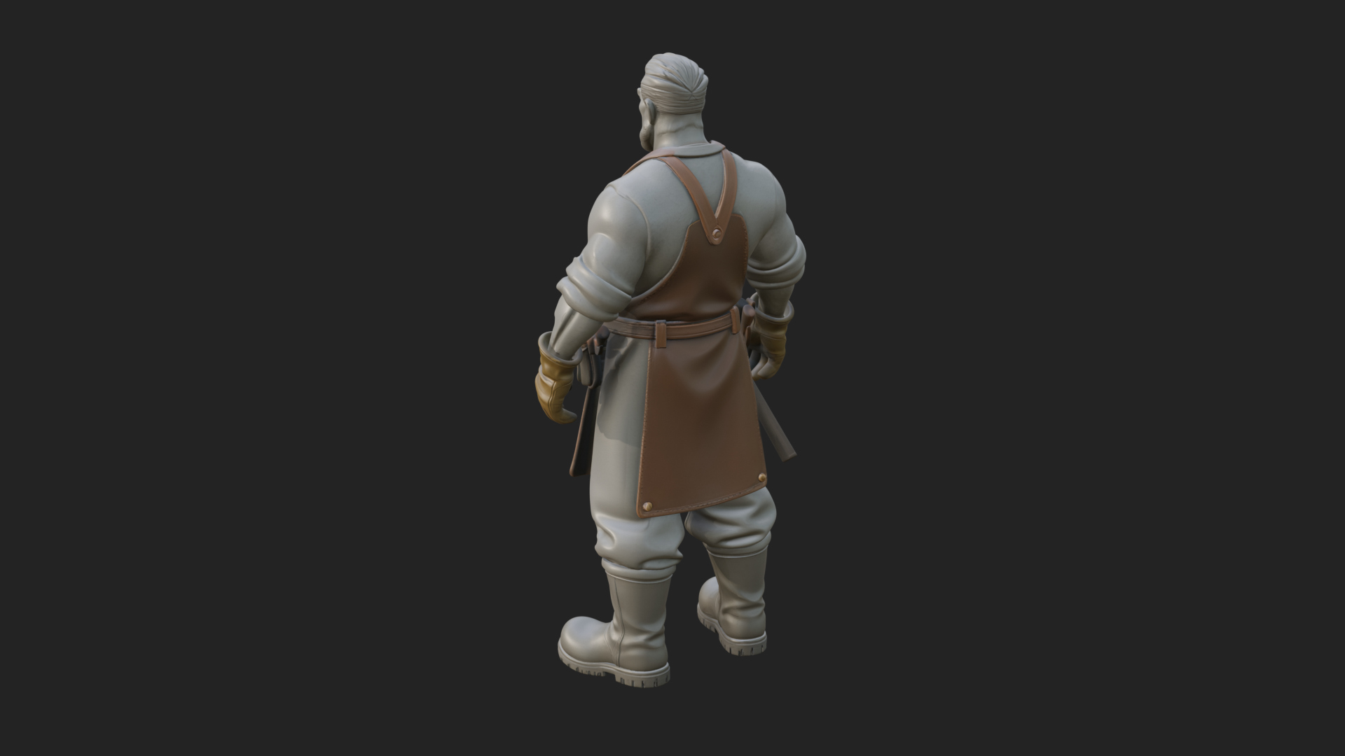 Blacksmith Man Statue Design 21 3D Print Model 3D Model