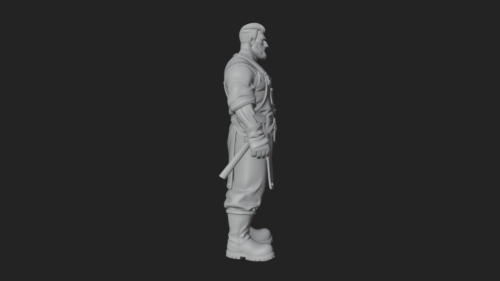Blacksmith Man Statue Design 21 3D Print Model 3D Model