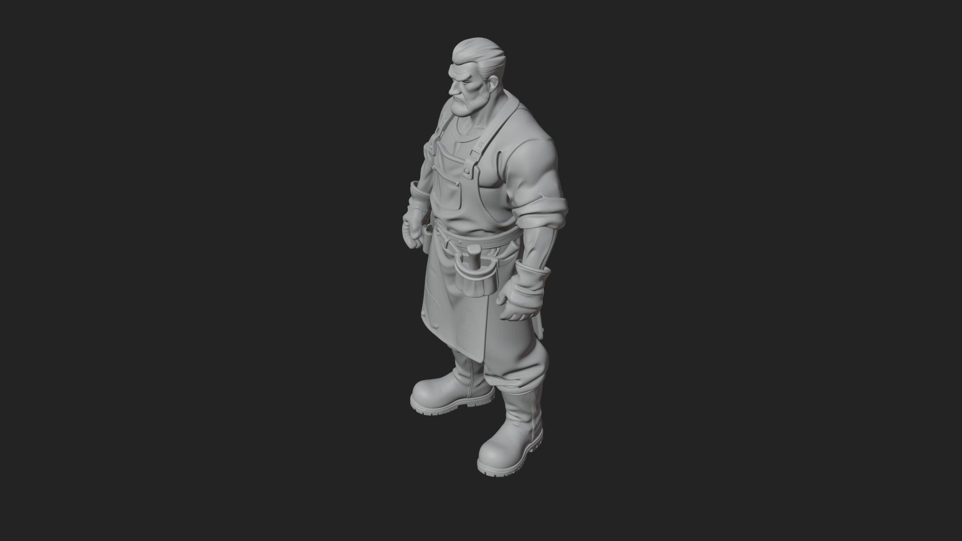Blacksmith Man Statue Design 21 3D Print Model 3D Model