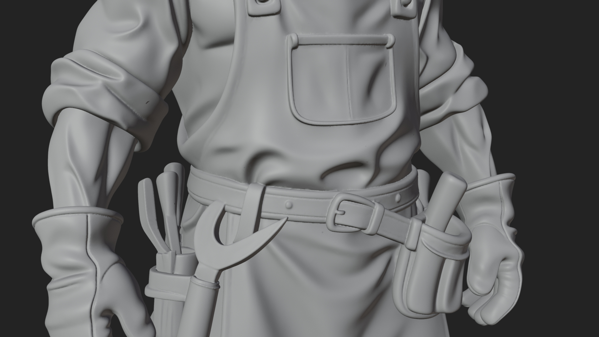 Blacksmith Man Statue Design 21 3D Print Model 3D Model