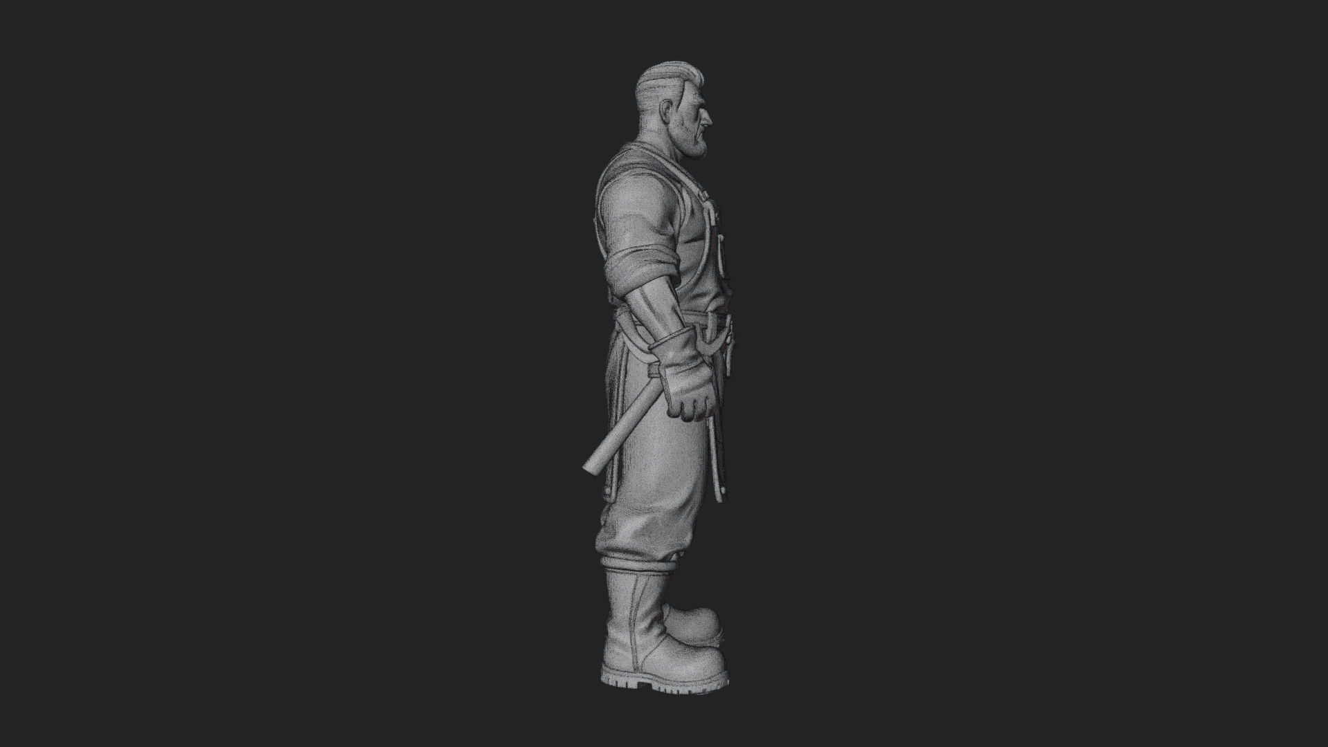 Blacksmith Man Statue Design 21 3D Print Model 3D Model