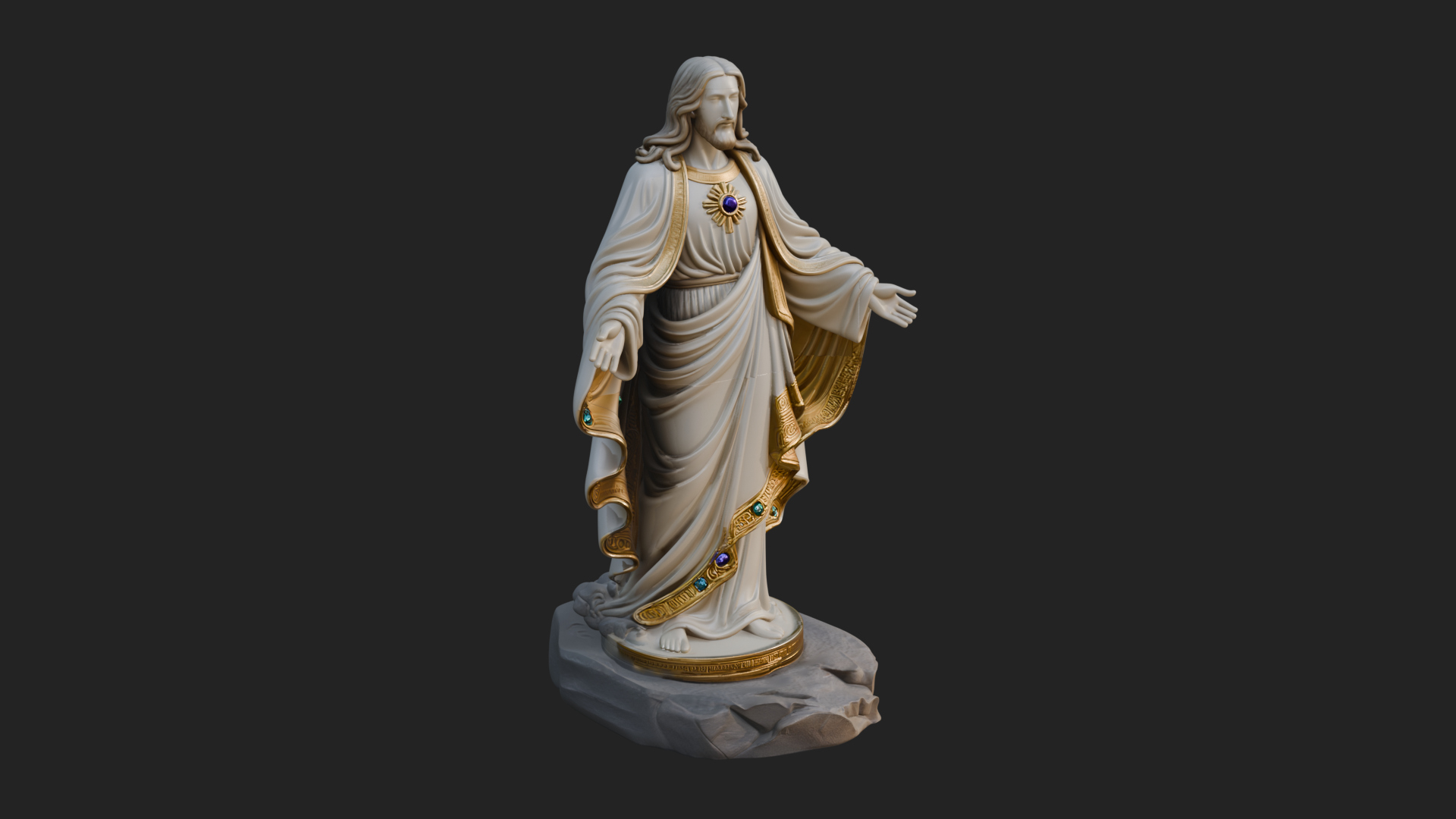 Blessing Christ Statue Design 10 3D Print Model 3D Model