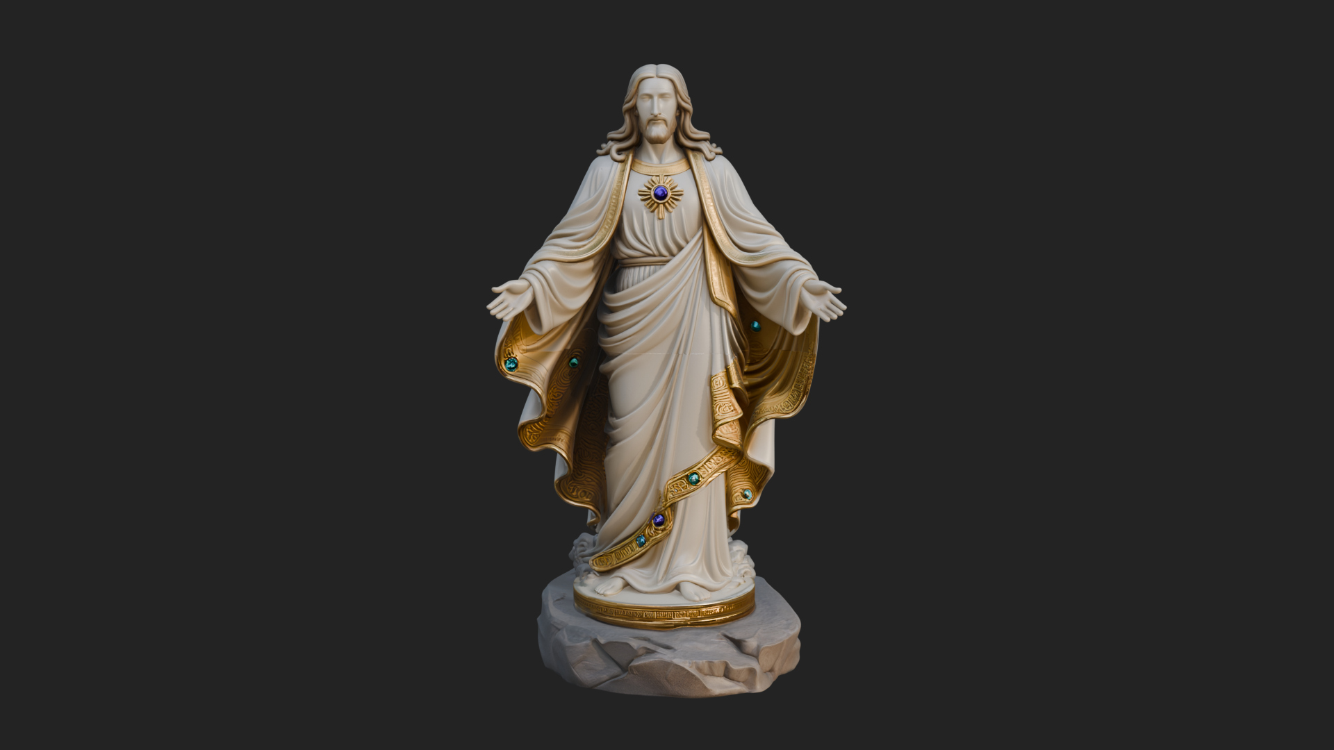 Blessing Christ Statue Design 10 3D Print Model 3D Model