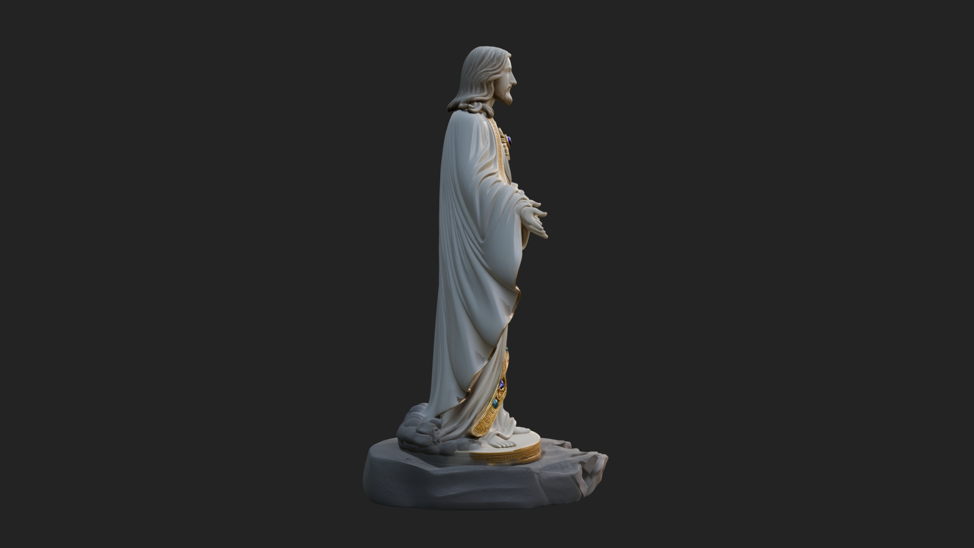 Blessing Christ Statue Design 10 3D Print Model 3D Model