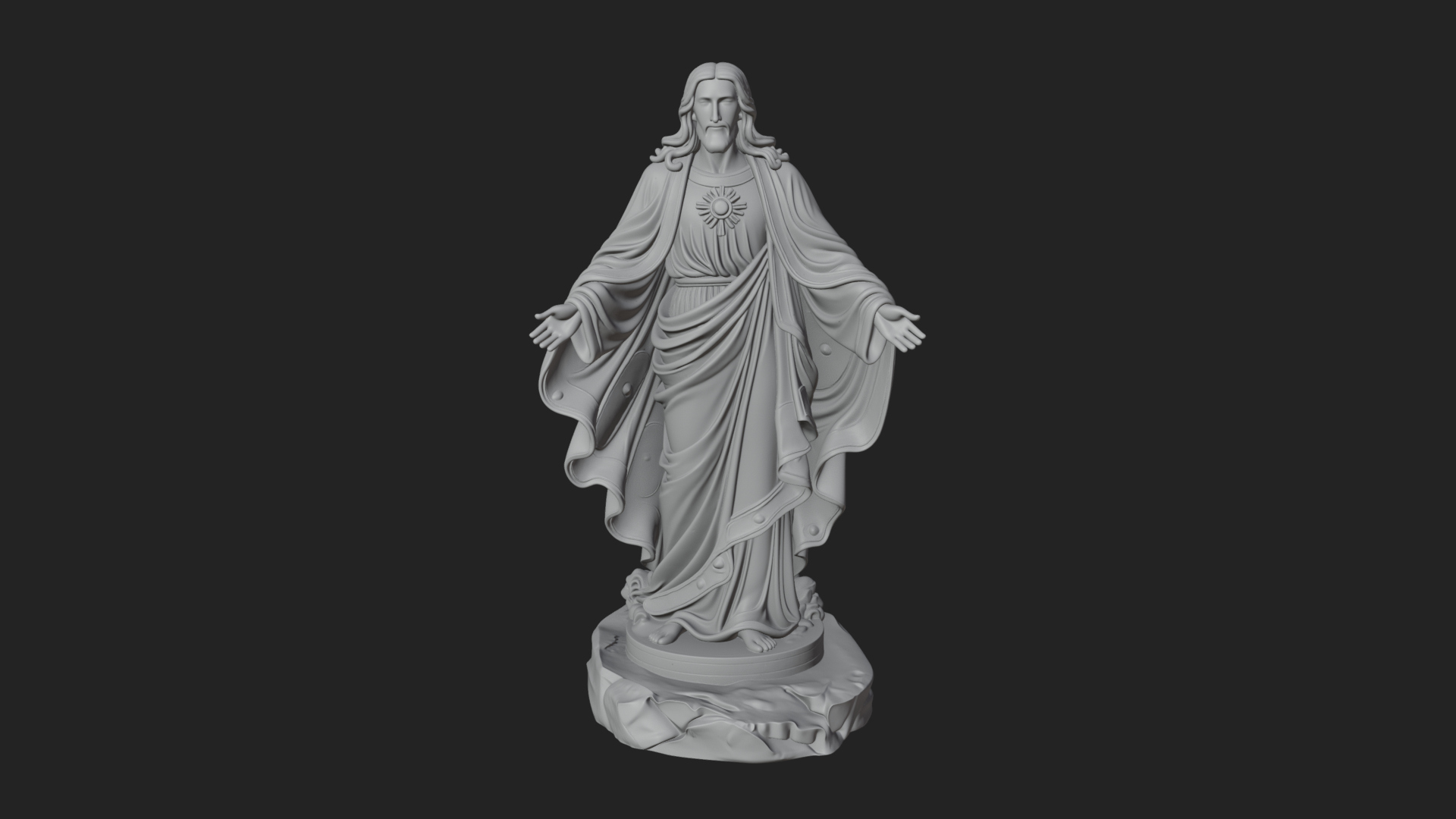 Blessing Christ Statue Design 10 3D Print Model 3D Model
