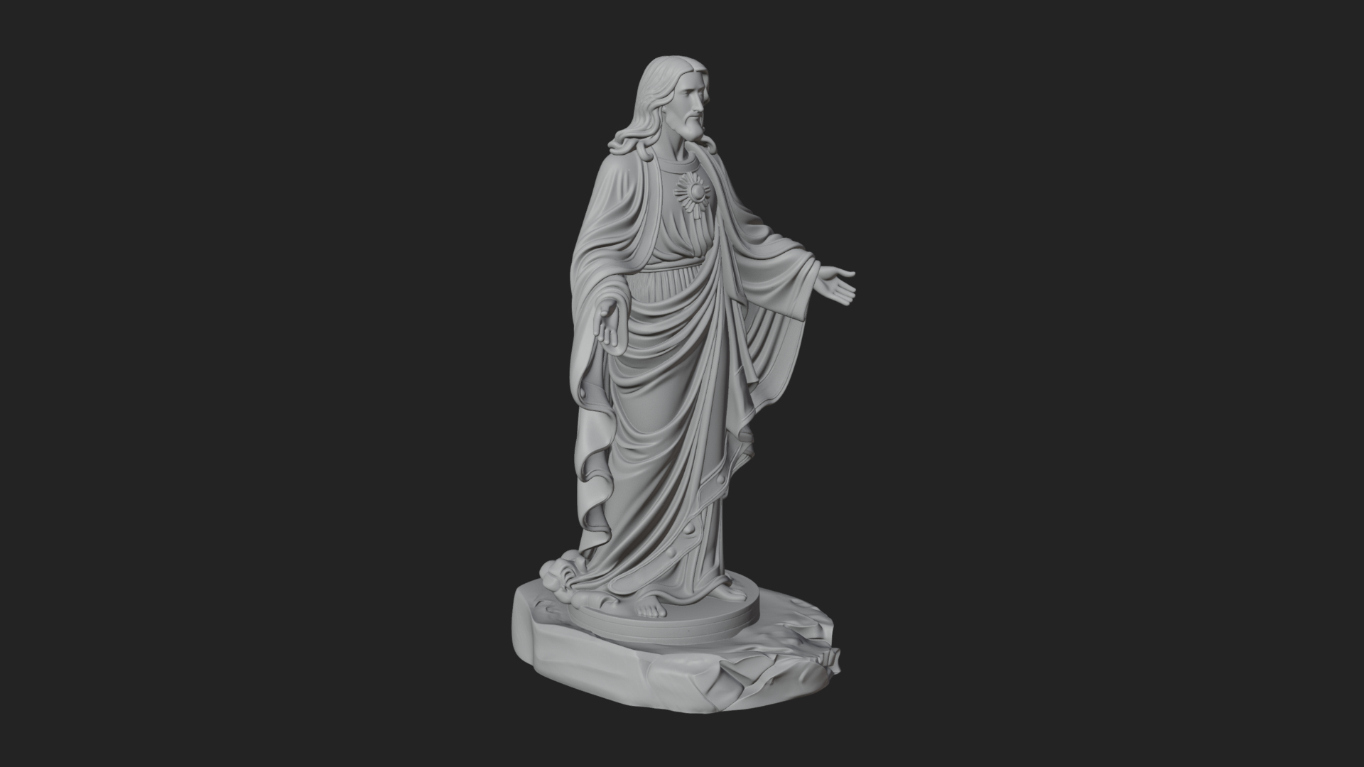 Blessing Christ Statue Design 10 3D Print Model 3D Model