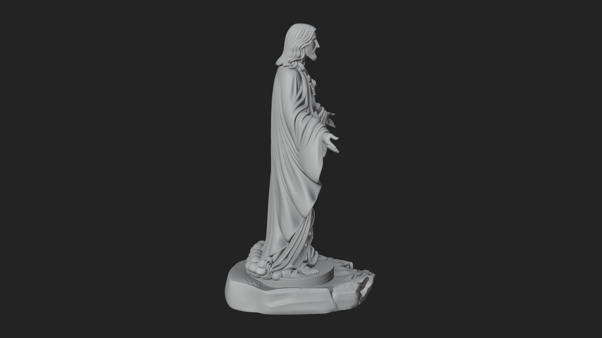 Blessing Christ Statue Design 10 3D Print Model 3D Model