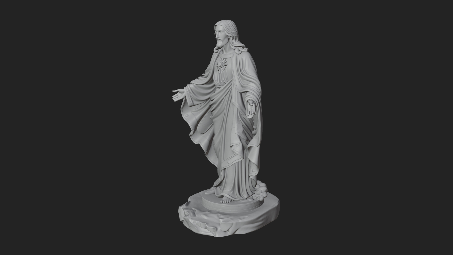 Blessing Christ Statue Design 10 3D Print Model 3D Model