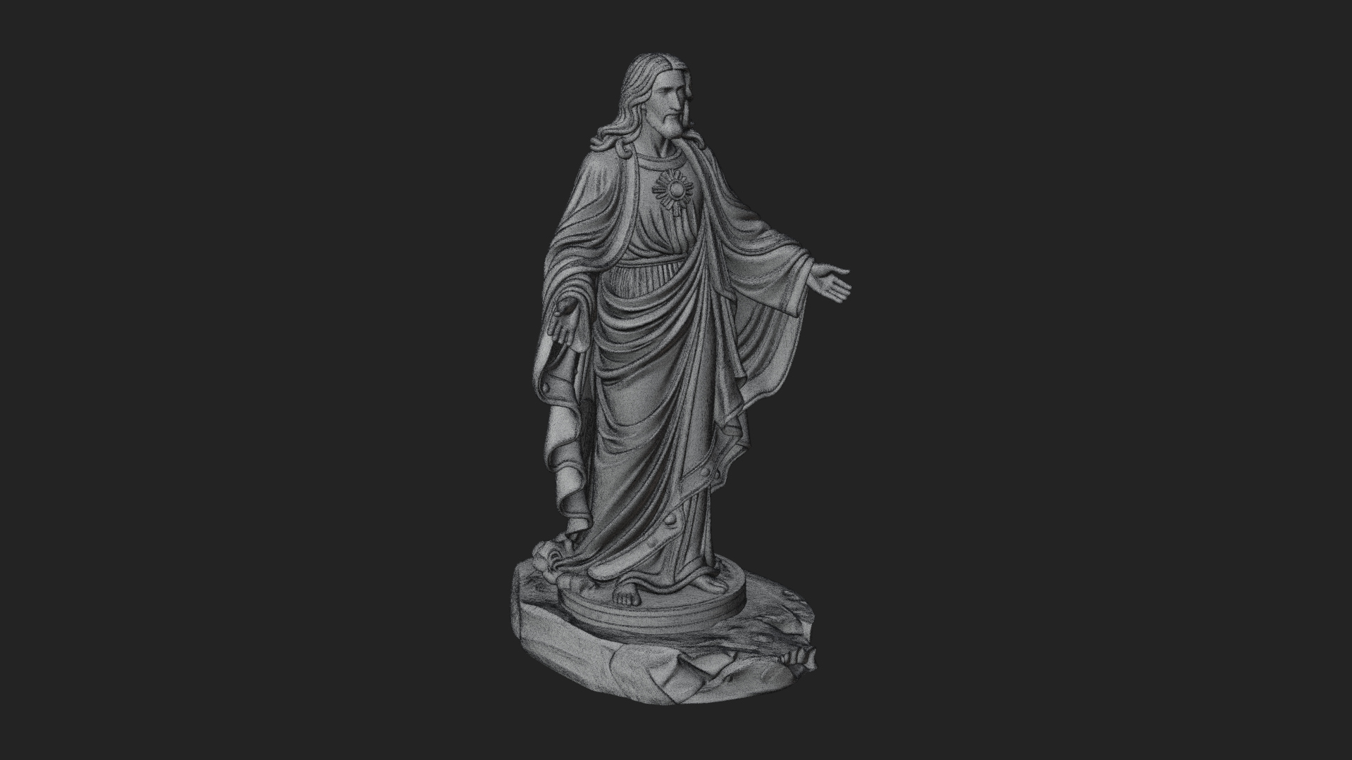 Blessing Christ Statue Design 10 3D Print Model 3D Model
