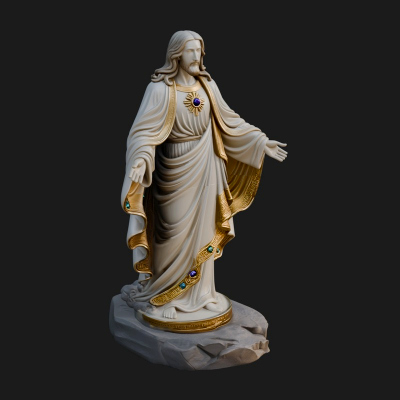 Blessing Christ Statue Design 10 3D Print Model