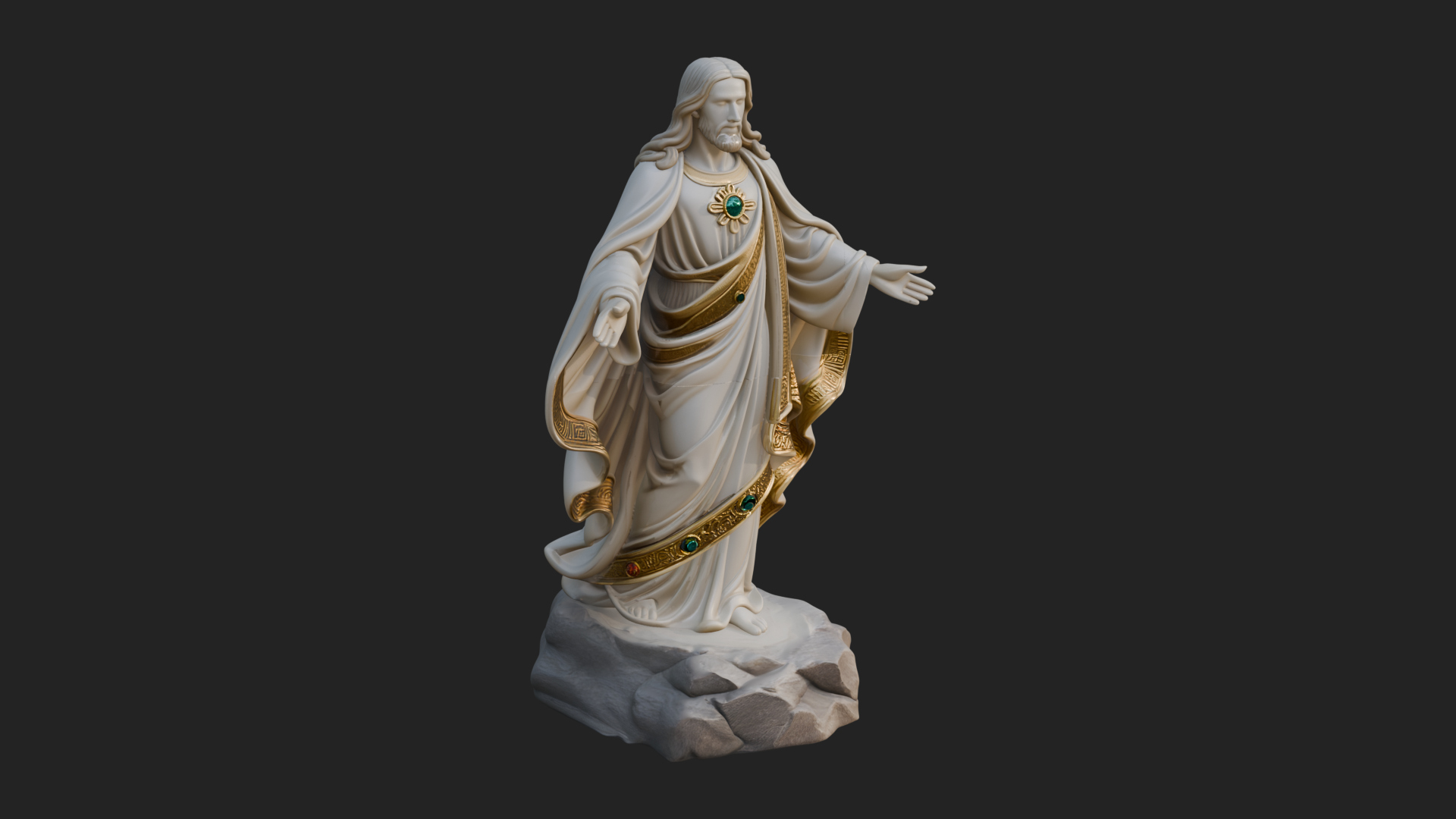 Blessing Christ Statue Design 11 3D Print Model 3D Model