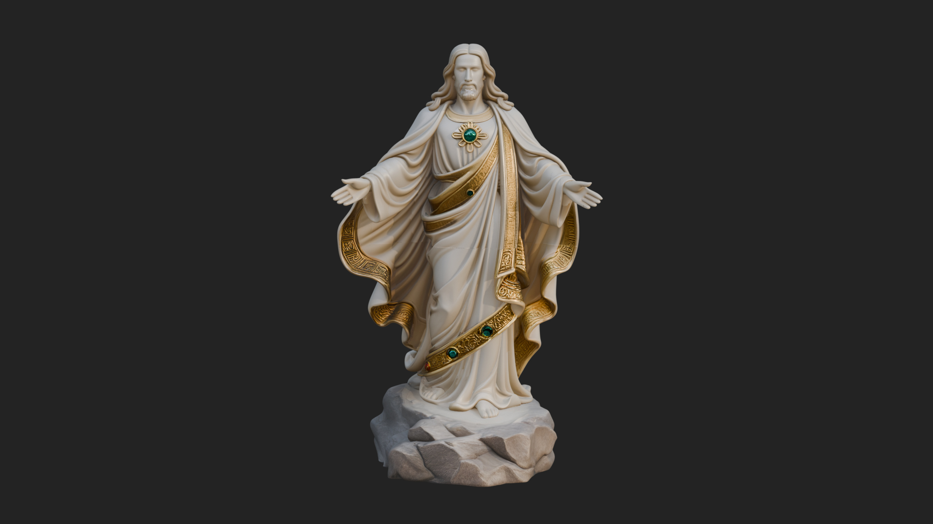 Blessing Christ Statue Design 11 3D Print Model 3D Model