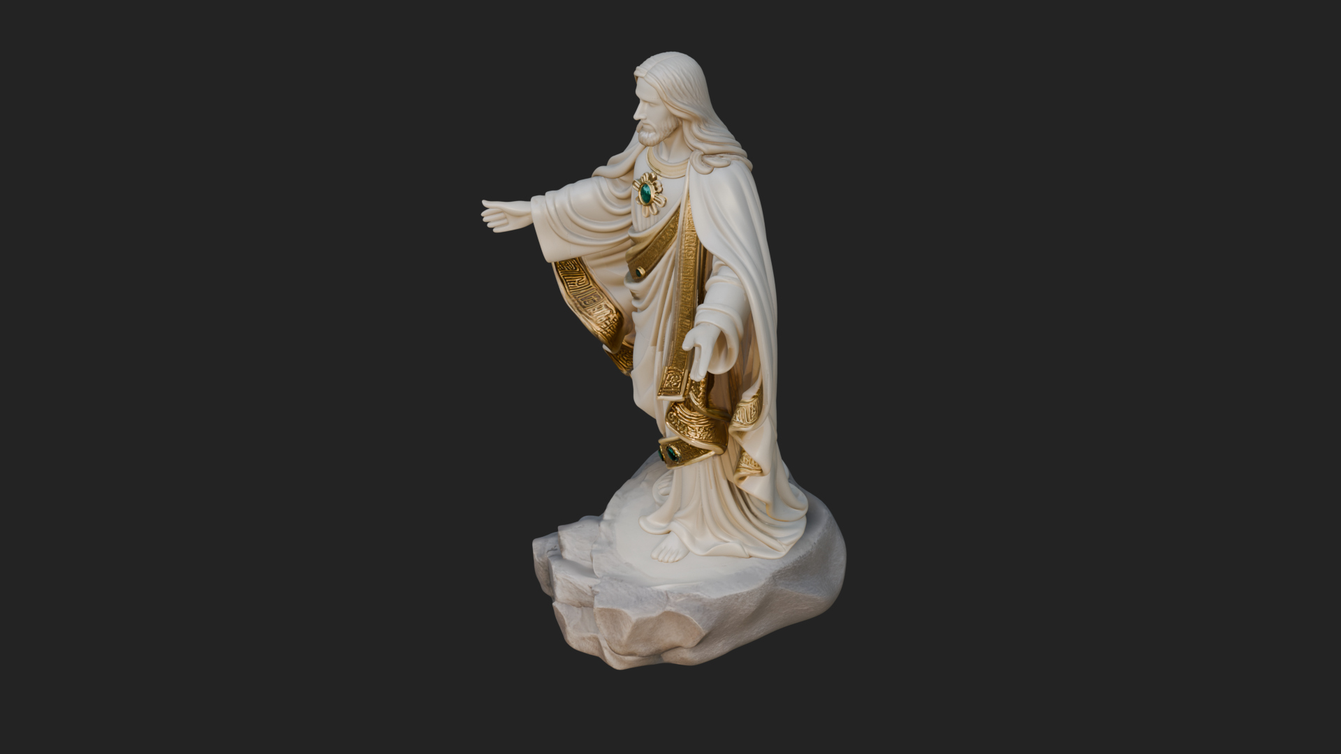 Blessing Christ Statue Design 11 3D Print Model 3D Model