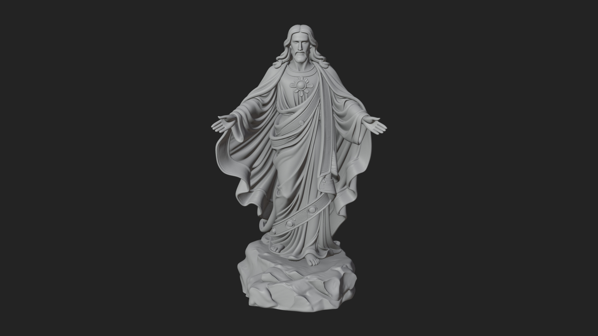 Blessing Christ Statue Design 11 3D Print Model 3D Model