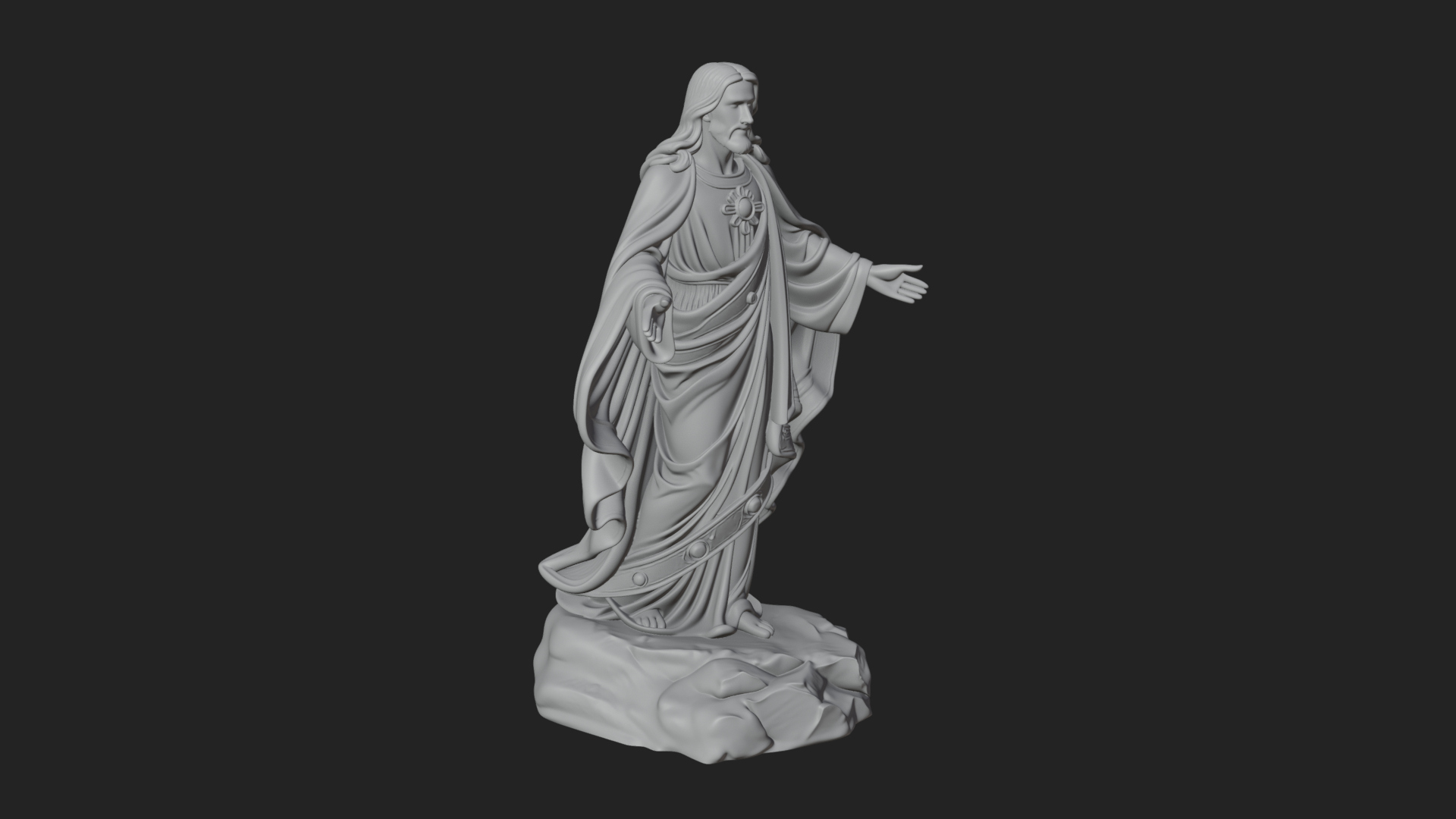 Blessing Christ Statue Design 11 3D Print Model 3D Model