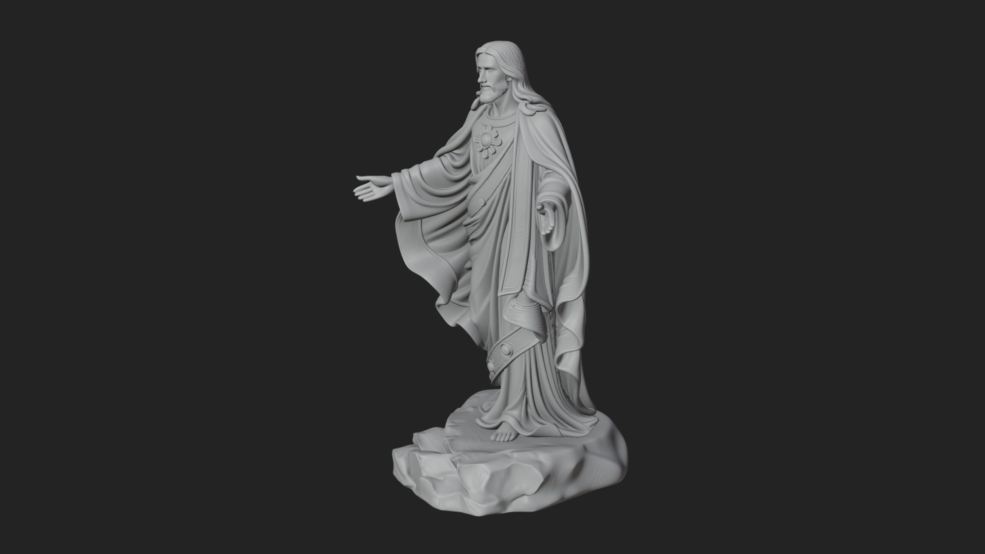 Blessing Christ Statue Design 11 3D Print Model 3D Model