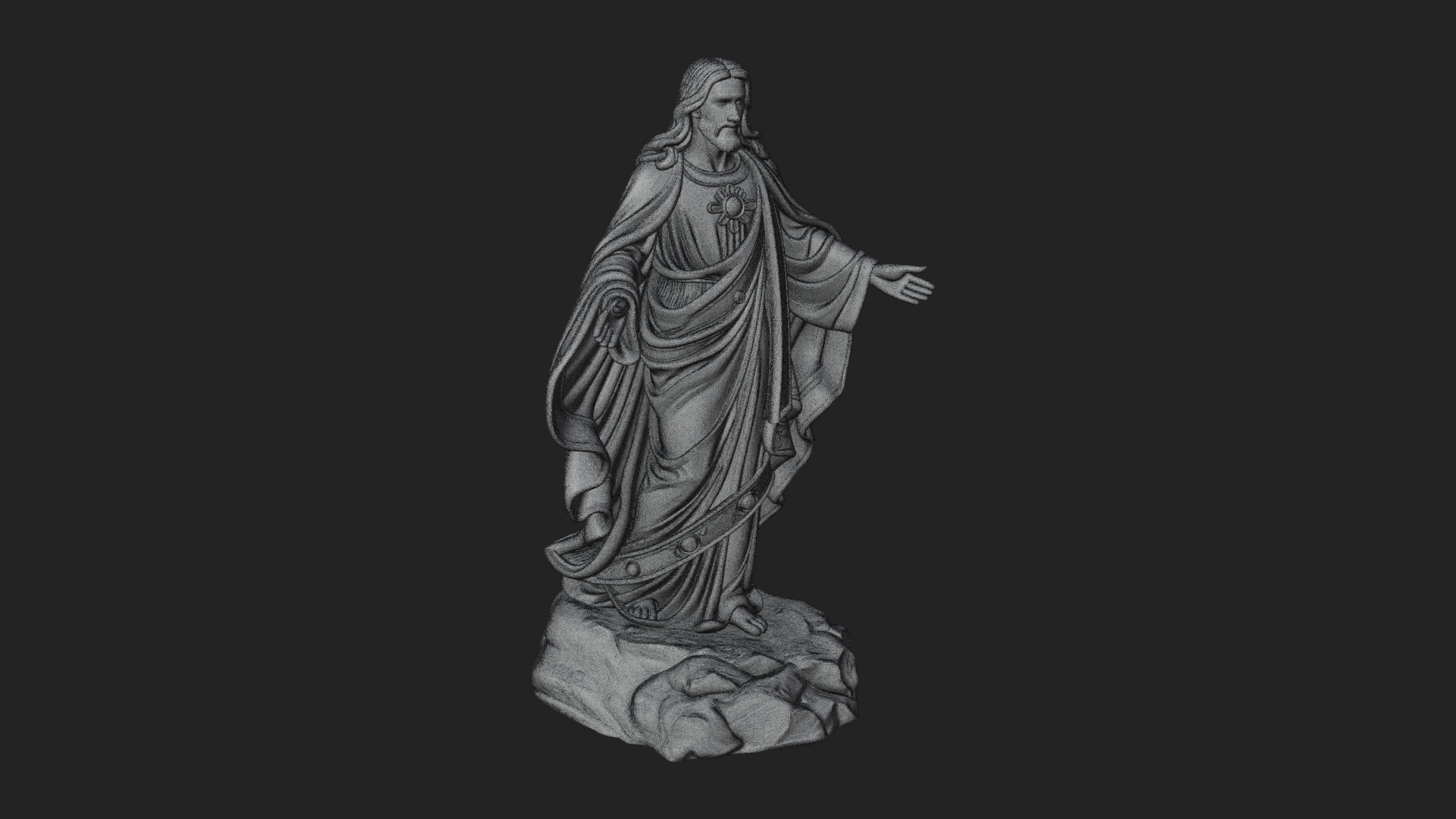 Blessing Christ Statue Design 11 3D Print Model 3D Model