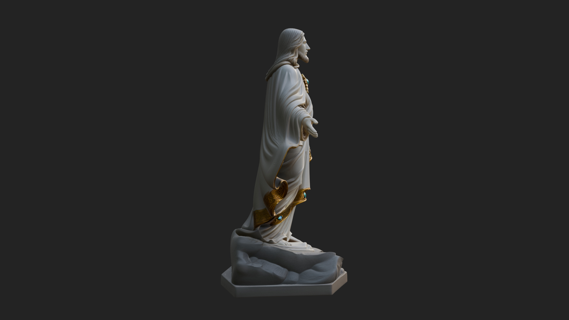 Blessing Christ Statue Design 12 3D Print Model 3D Model