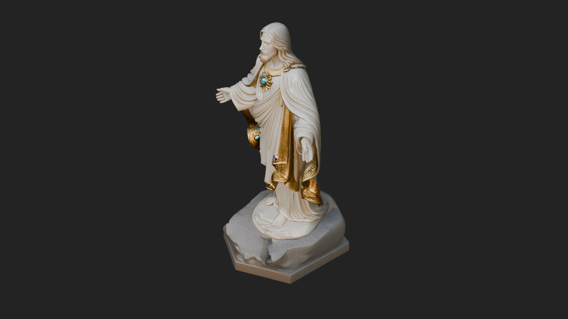 Blessing Christ Statue Design 12 3D Print Model 3D Model