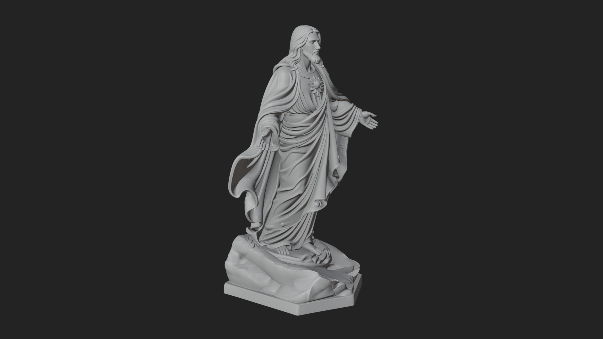Blessing Christ Statue Design 12 3D Print Model 3D Model