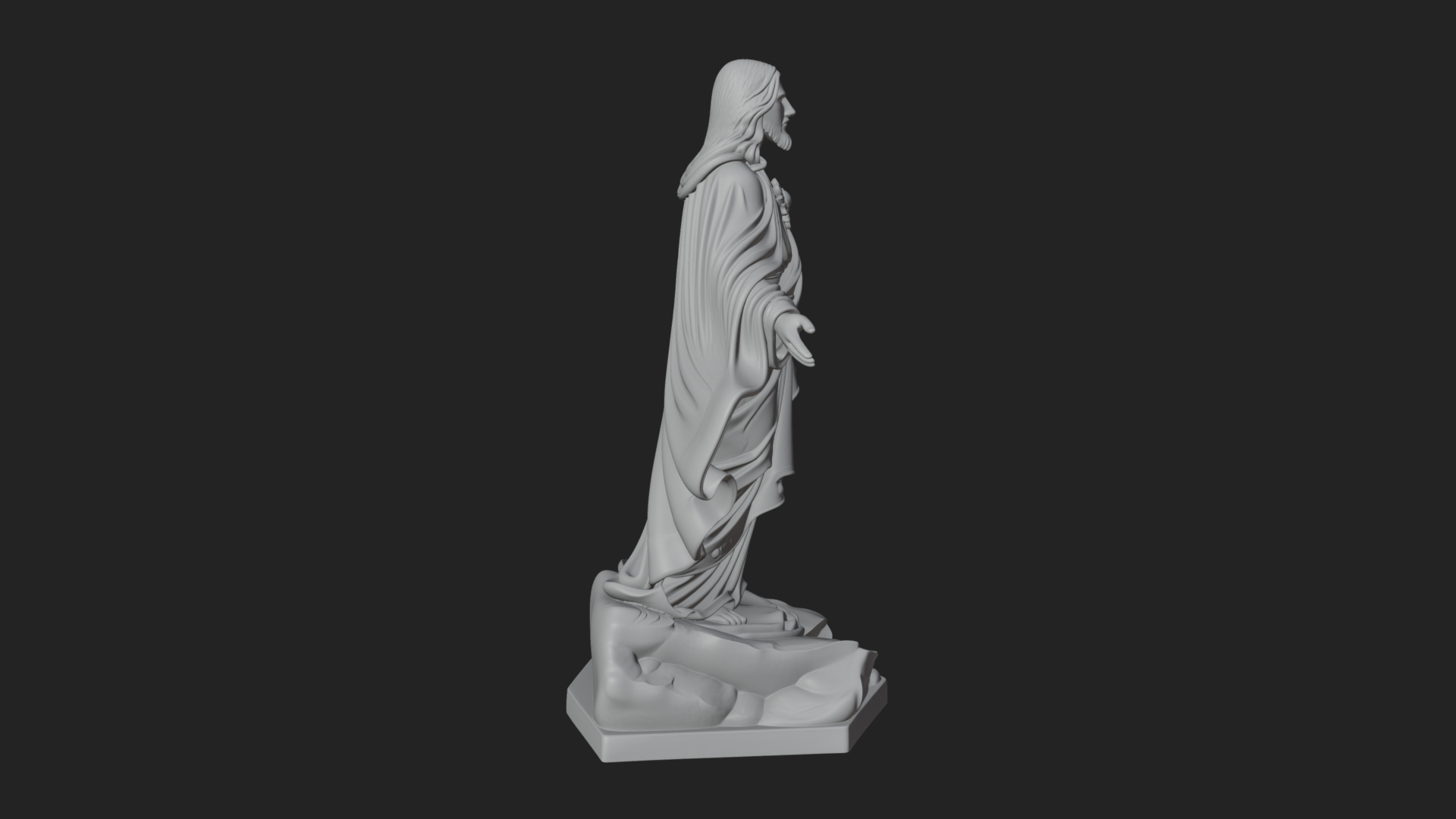 Blessing Christ Statue Design 12 3D Print Model 3D Model
