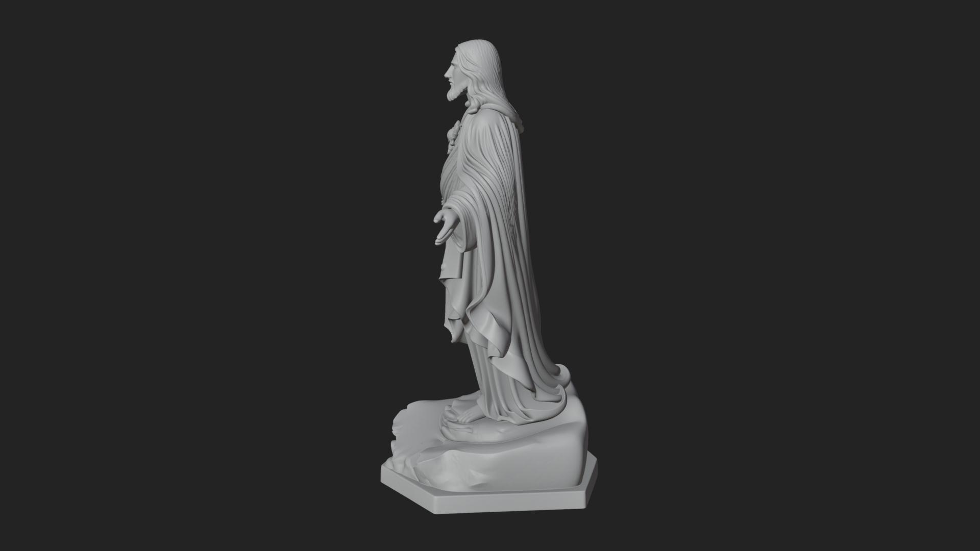 Blessing Christ Statue Design 12 3D Print Model 3D Model