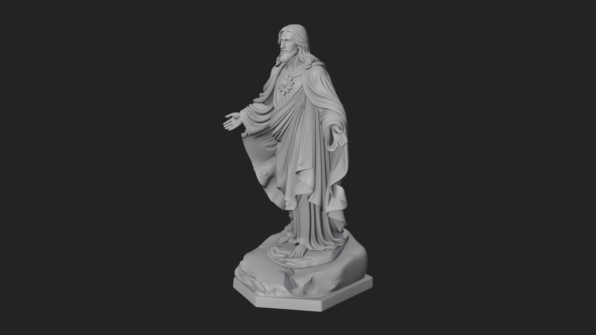 Blessing Christ Statue Design 12 3D Print Model 3D Model