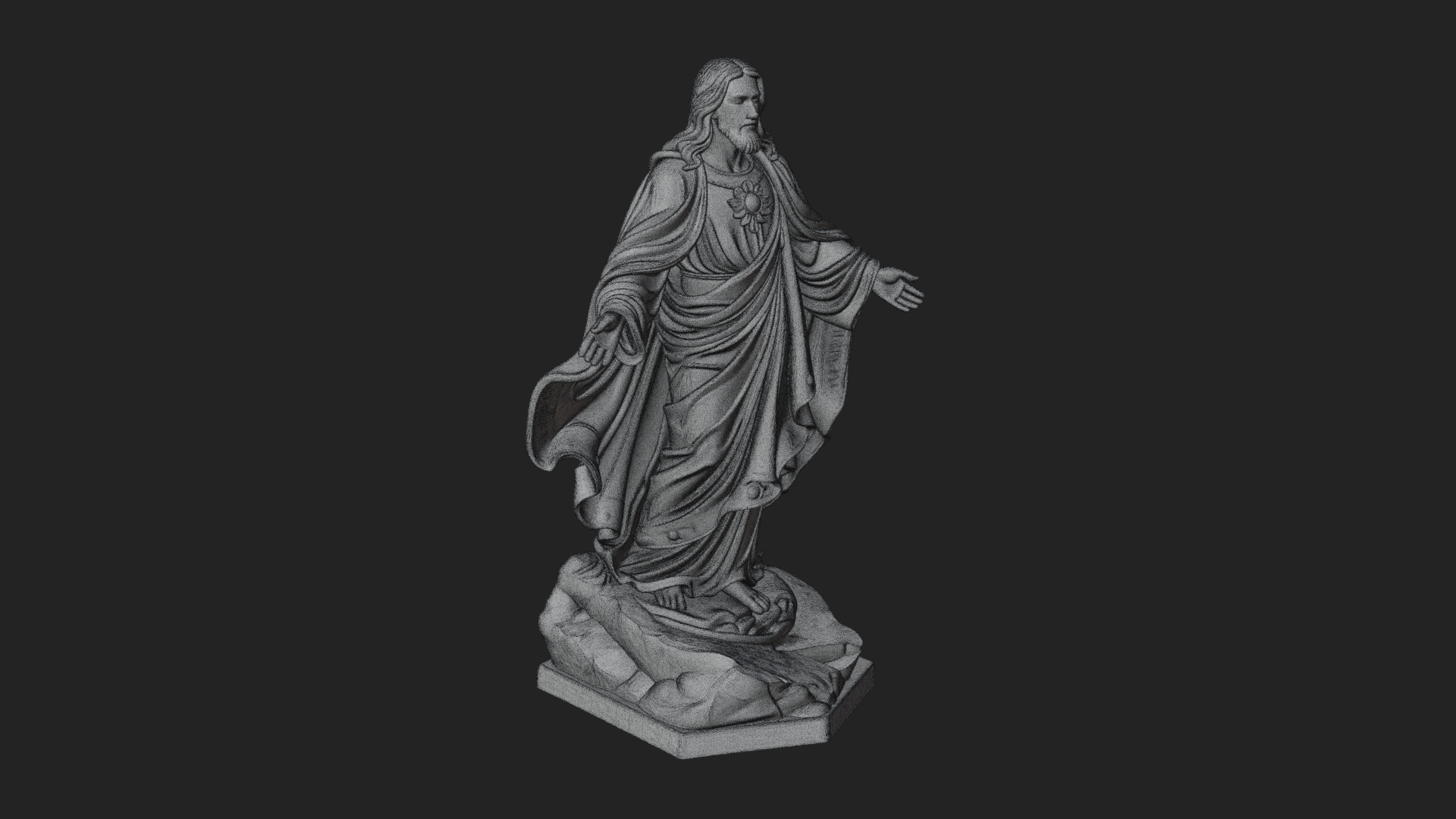 Blessing Christ Statue Design 12 3D Print Model 3D Model