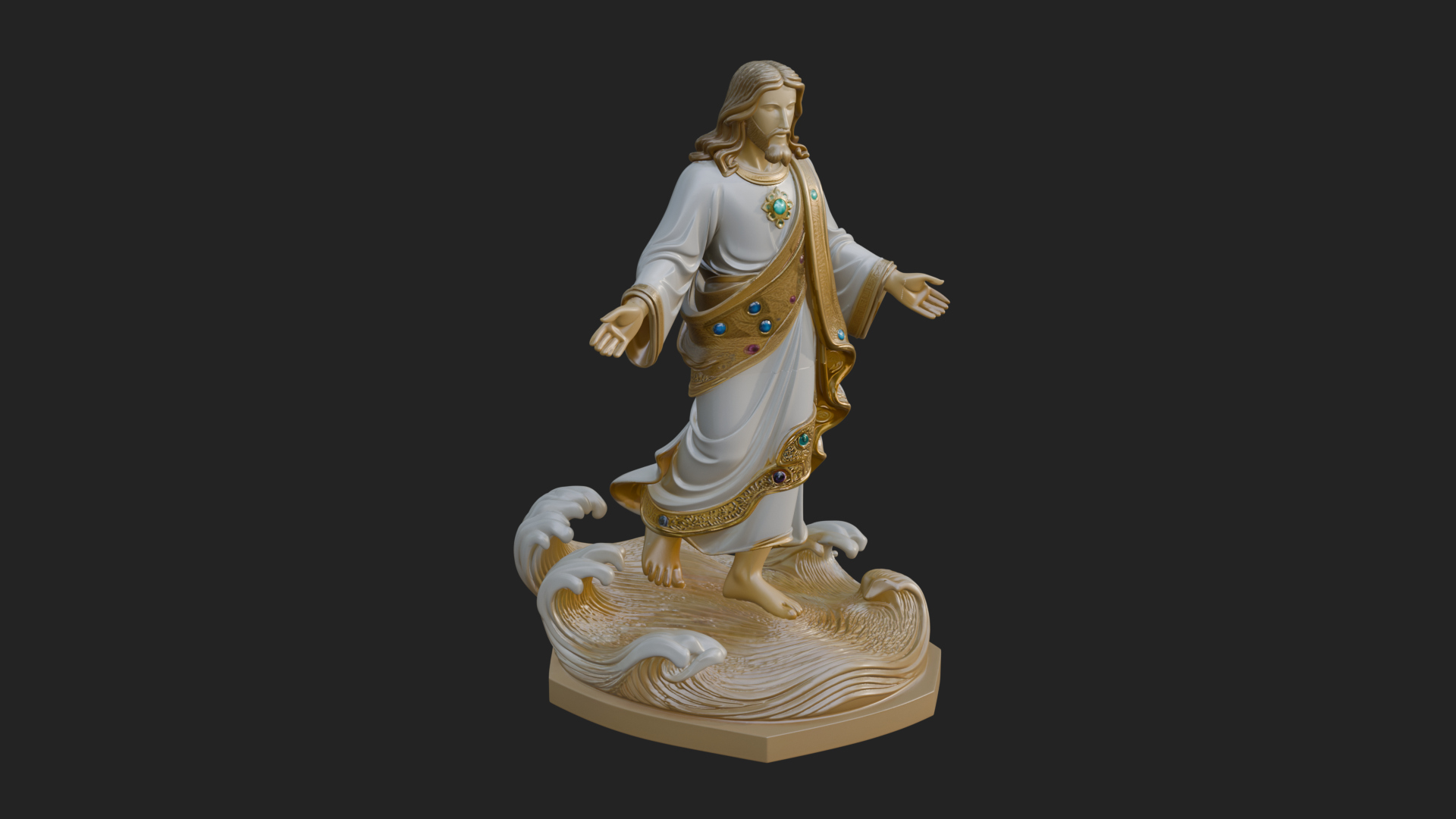 Blessing Christ Statue Design 5 3D Print Model 3D Model
