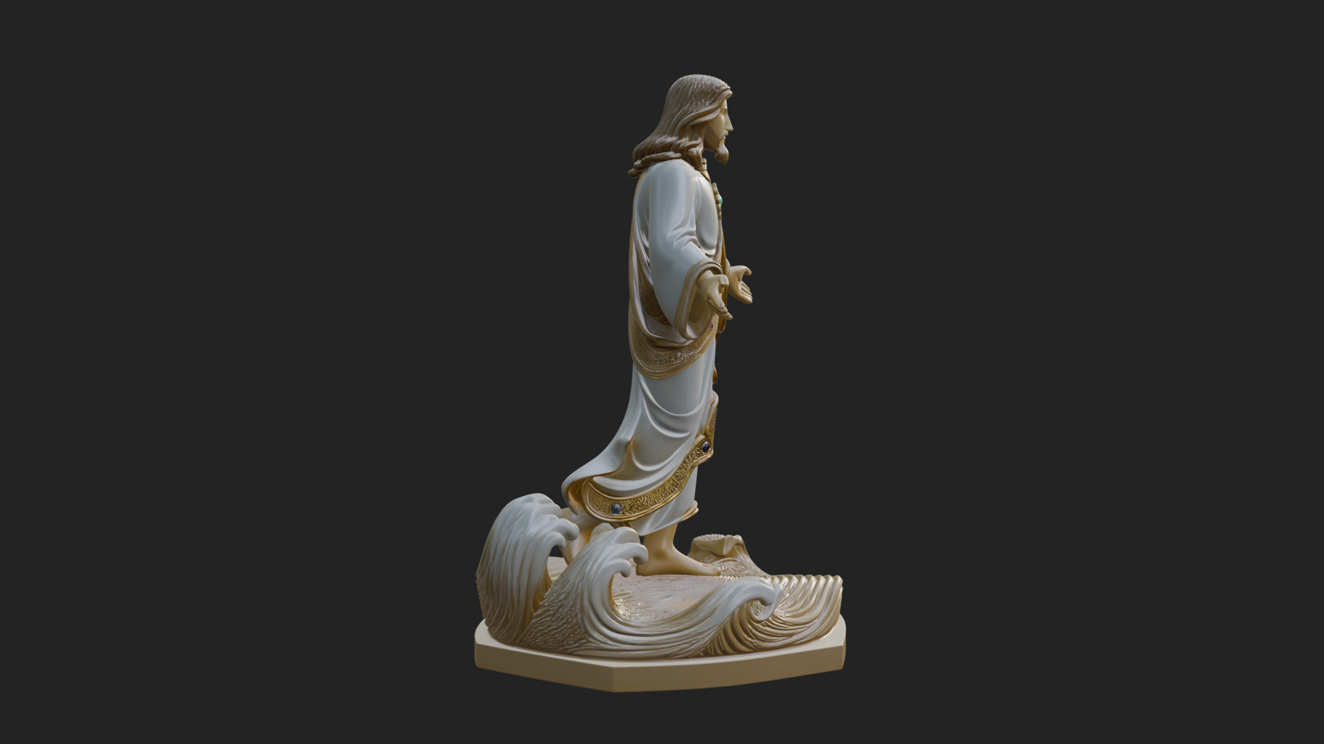 Blessing Christ Statue Design 5 3D Print Model 3D Model
