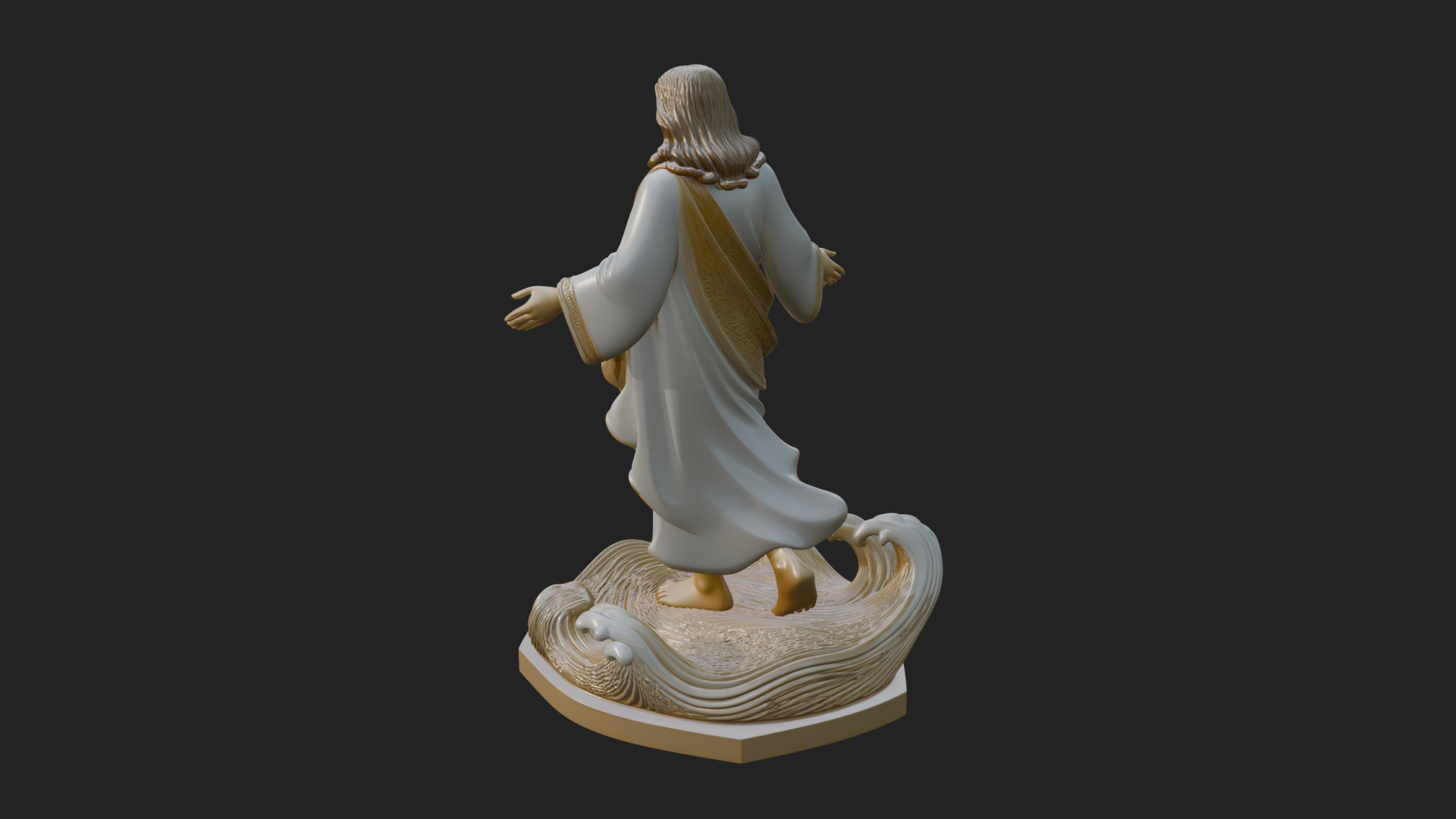Blessing Christ Statue Design 5 3D Print Model 3D Model