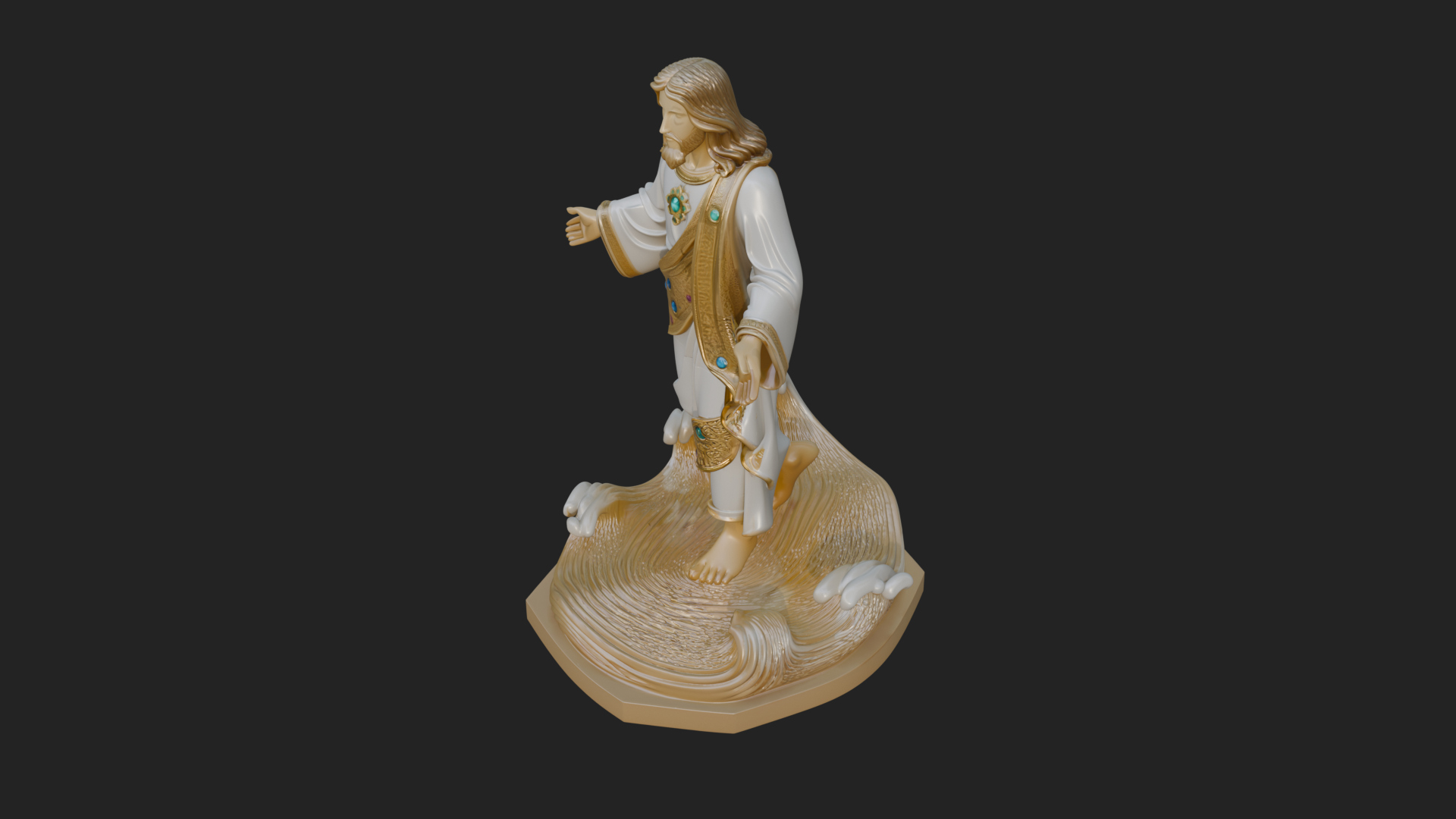 Blessing Christ Statue Design 5 3D Print Model 3D Model