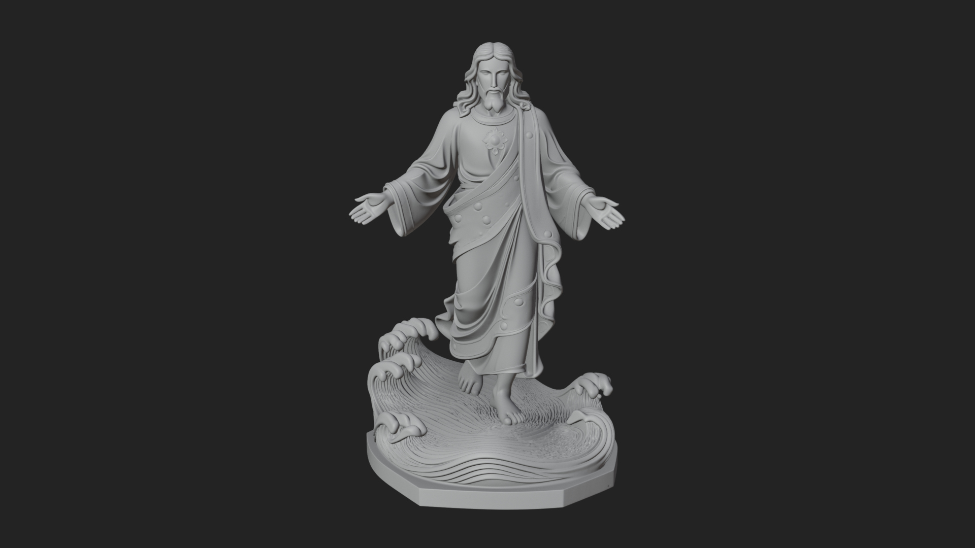 Blessing Christ Statue Design 5 3D Print Model 3D Model