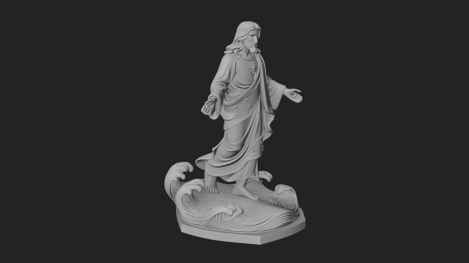 Blessing Christ Statue Design 5 3D Print Model 3D Model