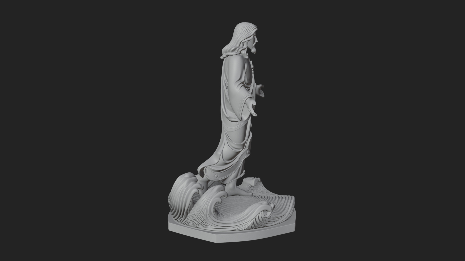 Blessing Christ Statue Design 5 3D Print Model 3D Model